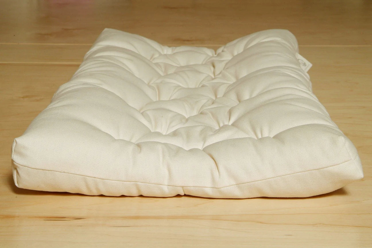 Natural Changing Table Pad made from Organic Cotton and eco Wool 