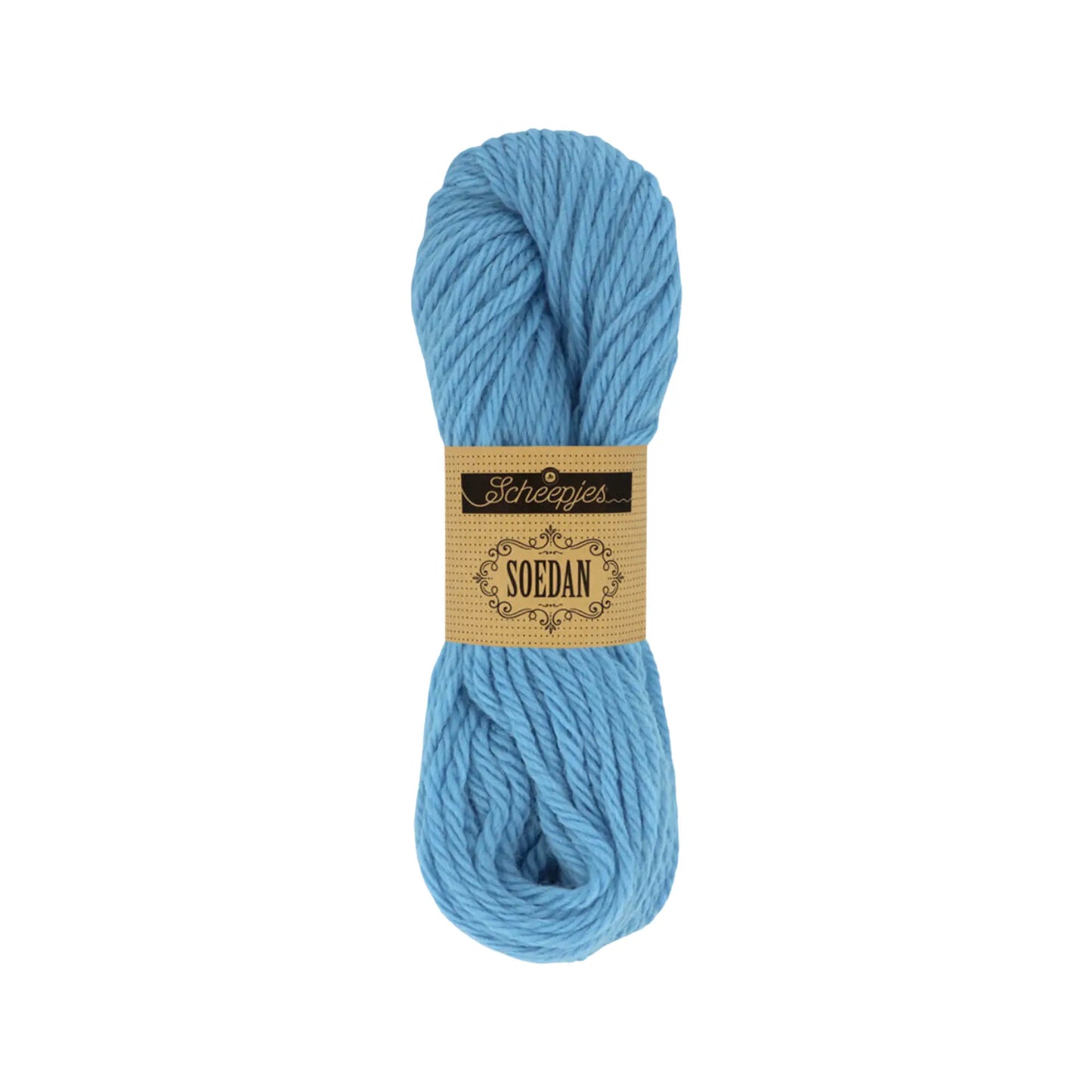Pale Blue Scheepjes Soedan wool yarn for knitting, crochet, felting, weaving, and natural crafts.