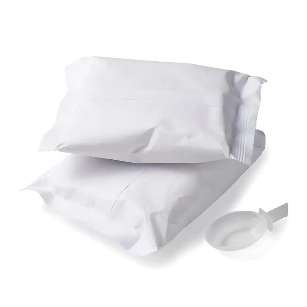 Collall paper mache glue packets of powdered glue on white background