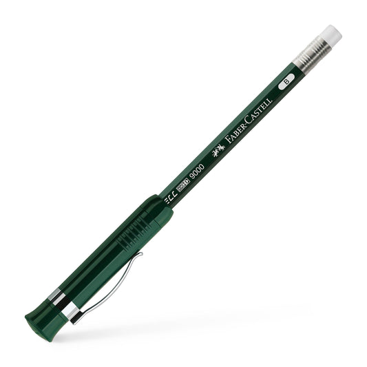 graphite pencil with built-in sharpener cap and extender castell 9000 faber castell