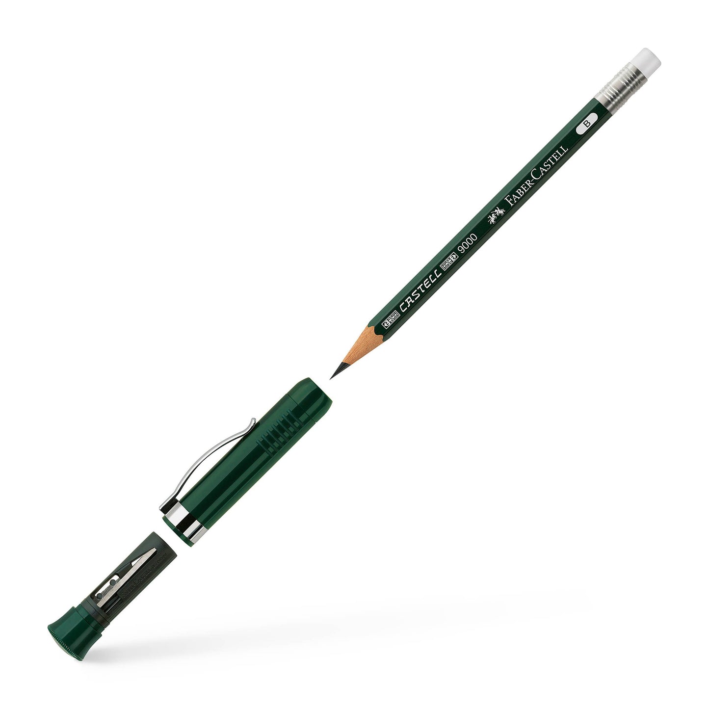 graphite pencil with cap removed showing extender function castell 9000 perfect pencil