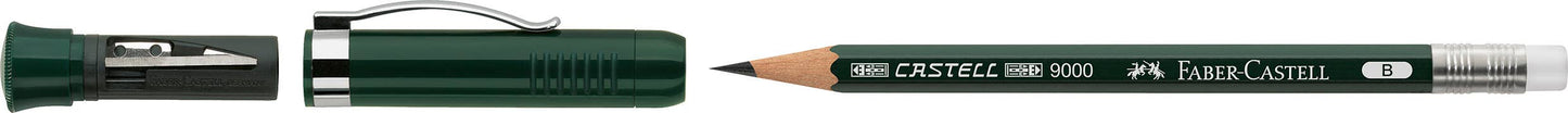 perfect pencil components including graphite pencil sharpener cap and extender separated