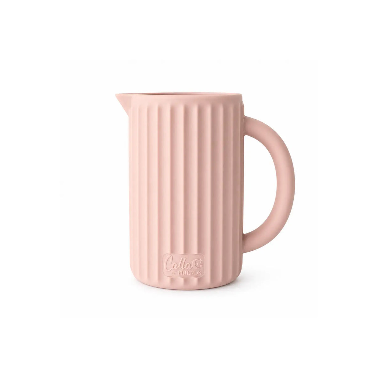 Pastel Pink Ripple silicone rinse cup on white background