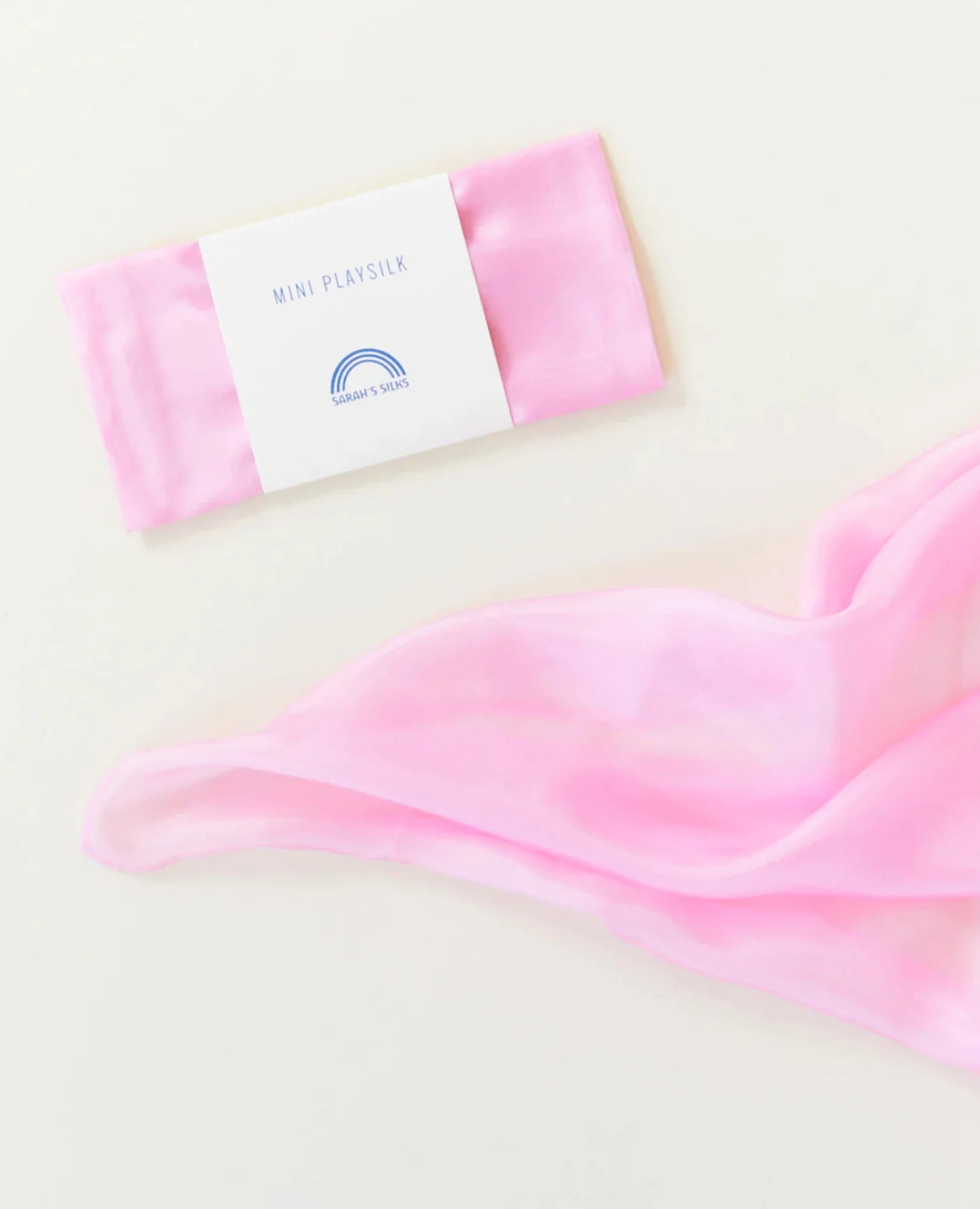 Pink Mini Playsilks by Sarah’s Silks on light background