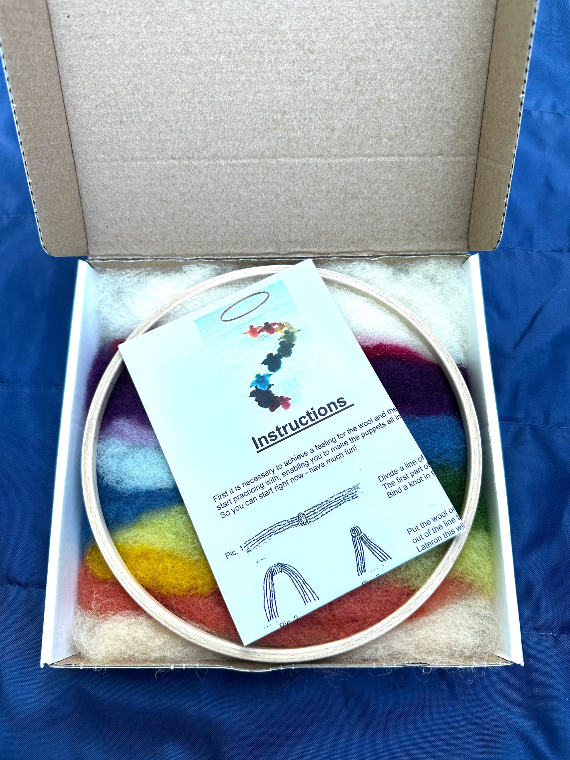 Filges Wool Fairy Mobile Kit with instructions and plant dyed wool