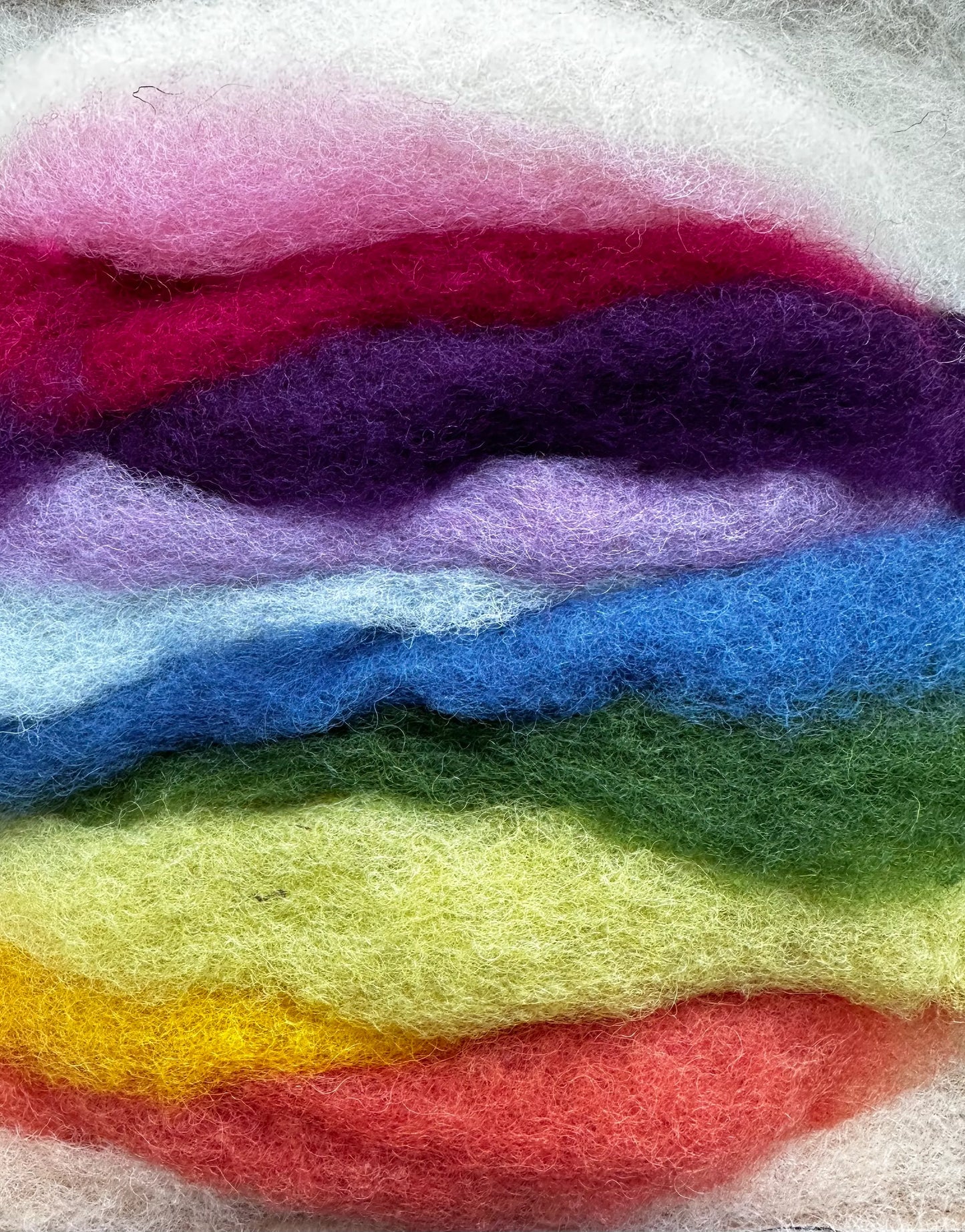 Close up detail of the plant dyed wool in Filges wool fairy craft kit