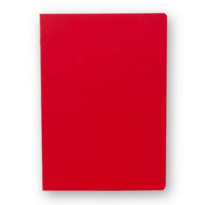 A red, portrait style, stapled small lesson book for compositions and projects for middle and high school students