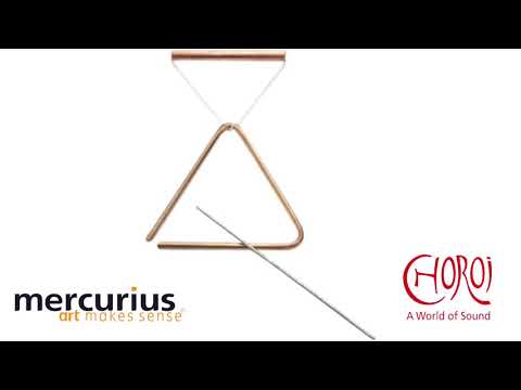 Medium smooth bronze triangle sound video clip