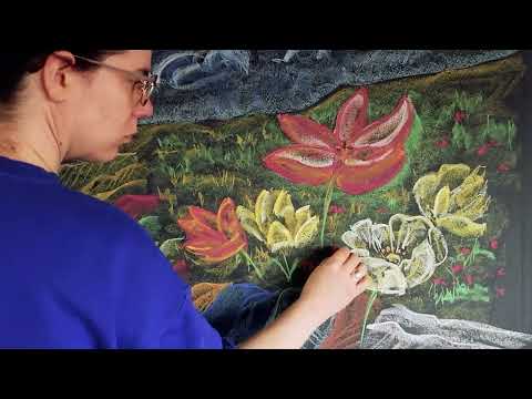 Chalkboard drawing with Art Makes Sense Blackboard Pastel Chalk by Mercurius Art Makes Sense