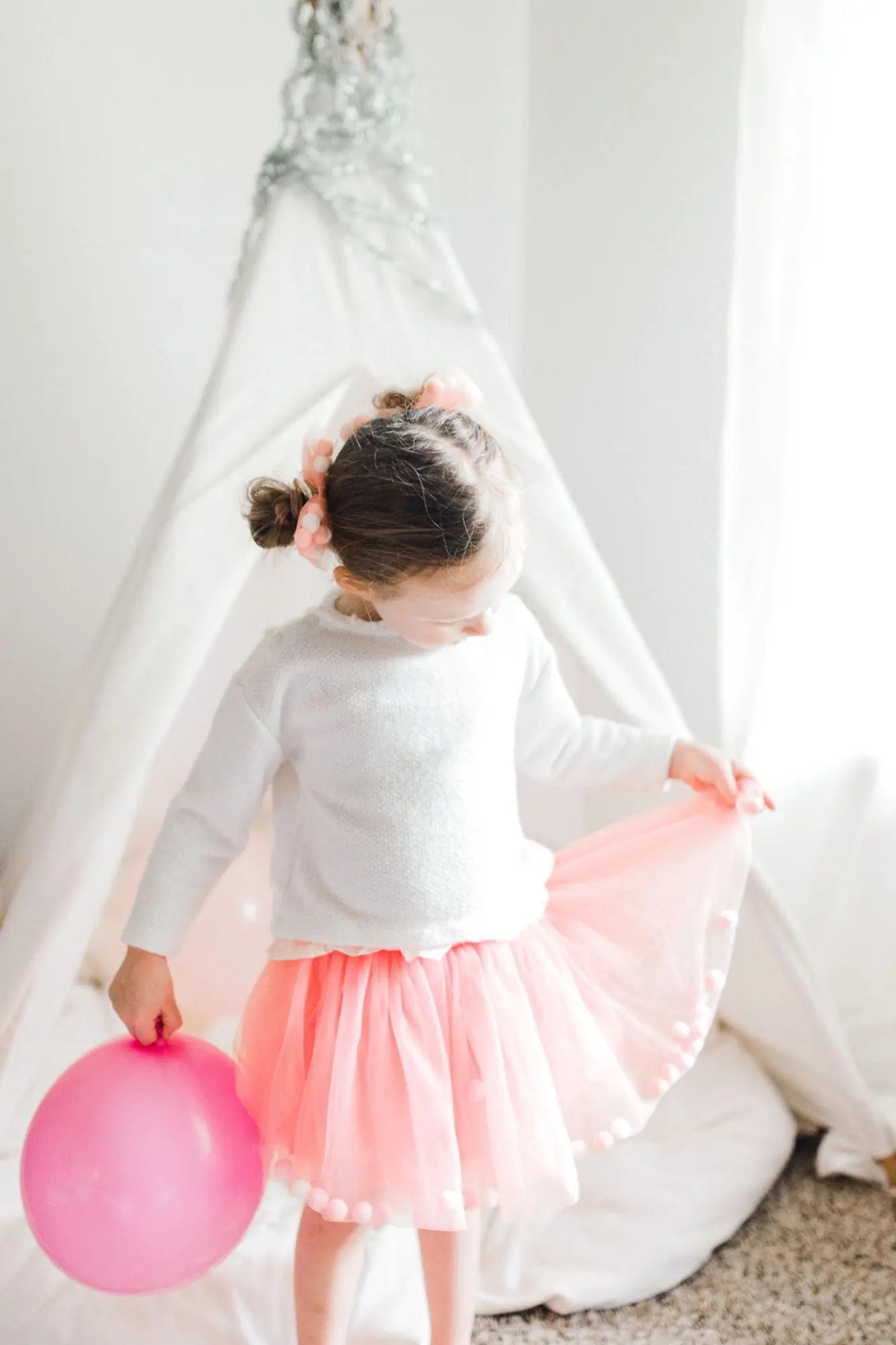 Soft Tulle Tutu + Pom Poms, Toddlers & Preschoolers - Alder & Alouette