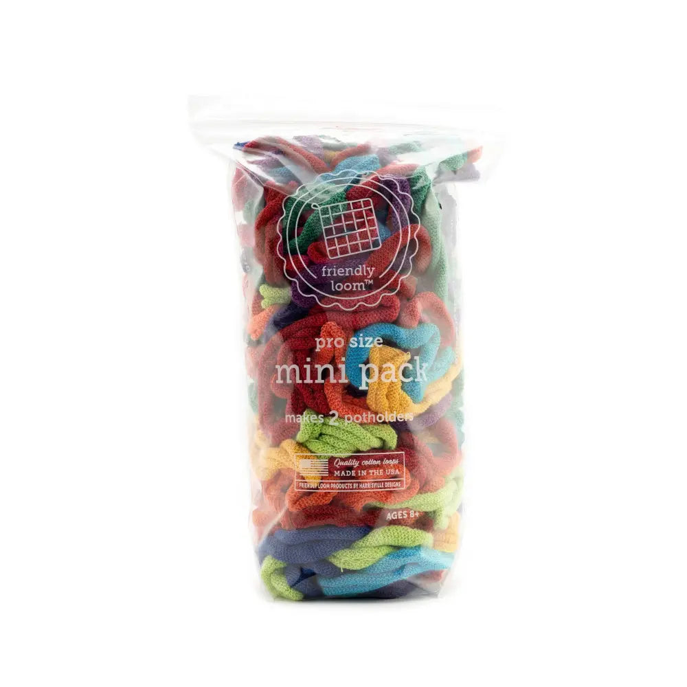 Potholder Loop Mini Pack - Multicolor Cotton Loops