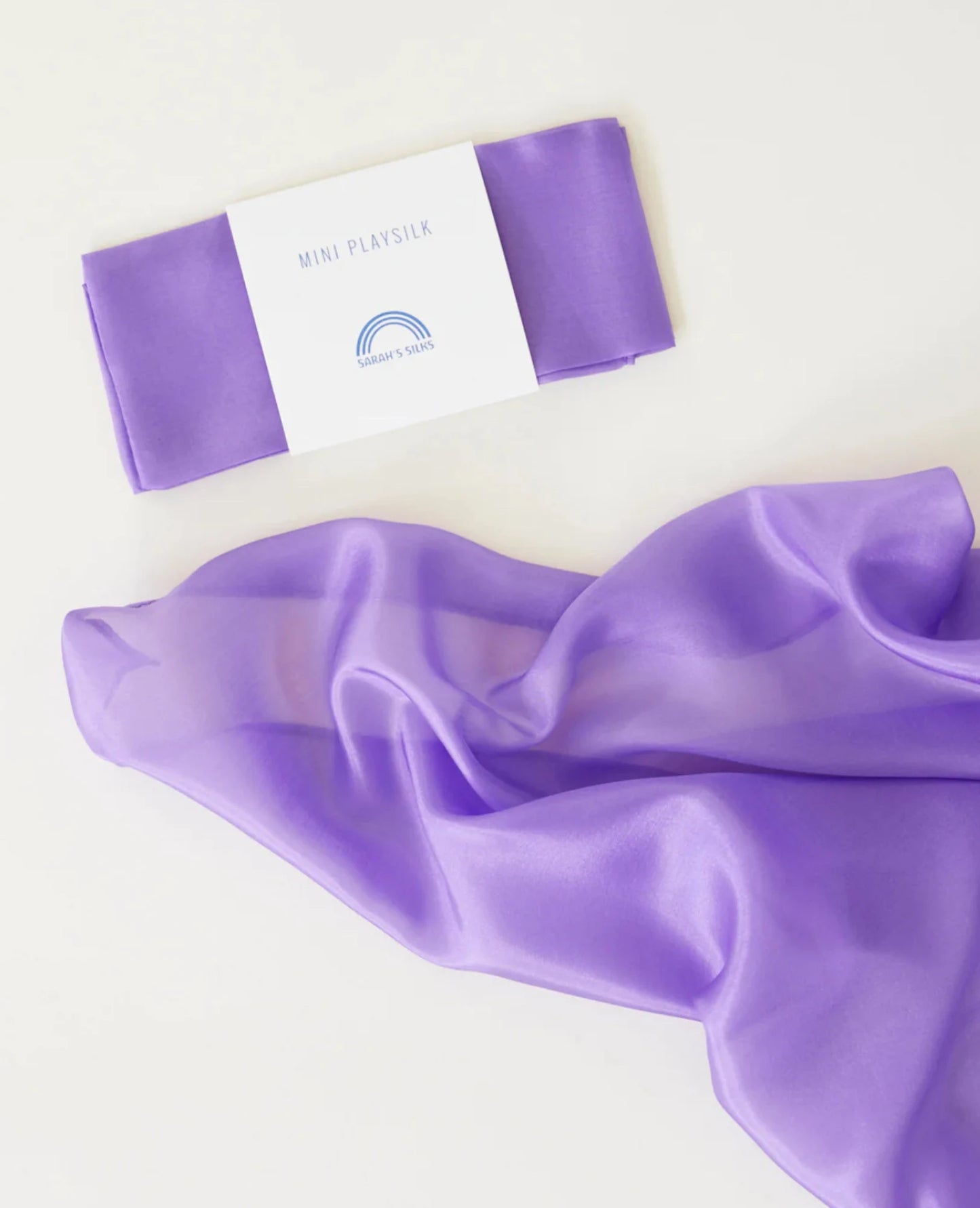 Purple Mini Playsilk by Sarah’s Silks on light background