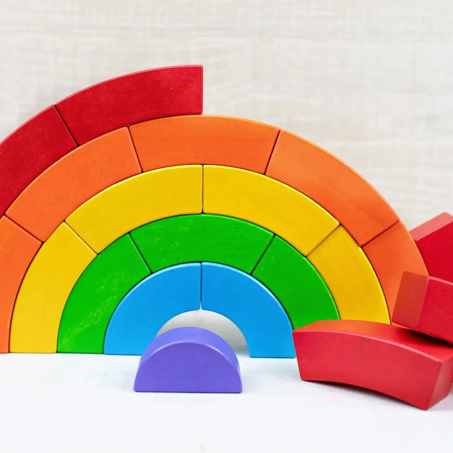 Bajo Rainbow Blocks – Wooden Stacking & Architectural Toy