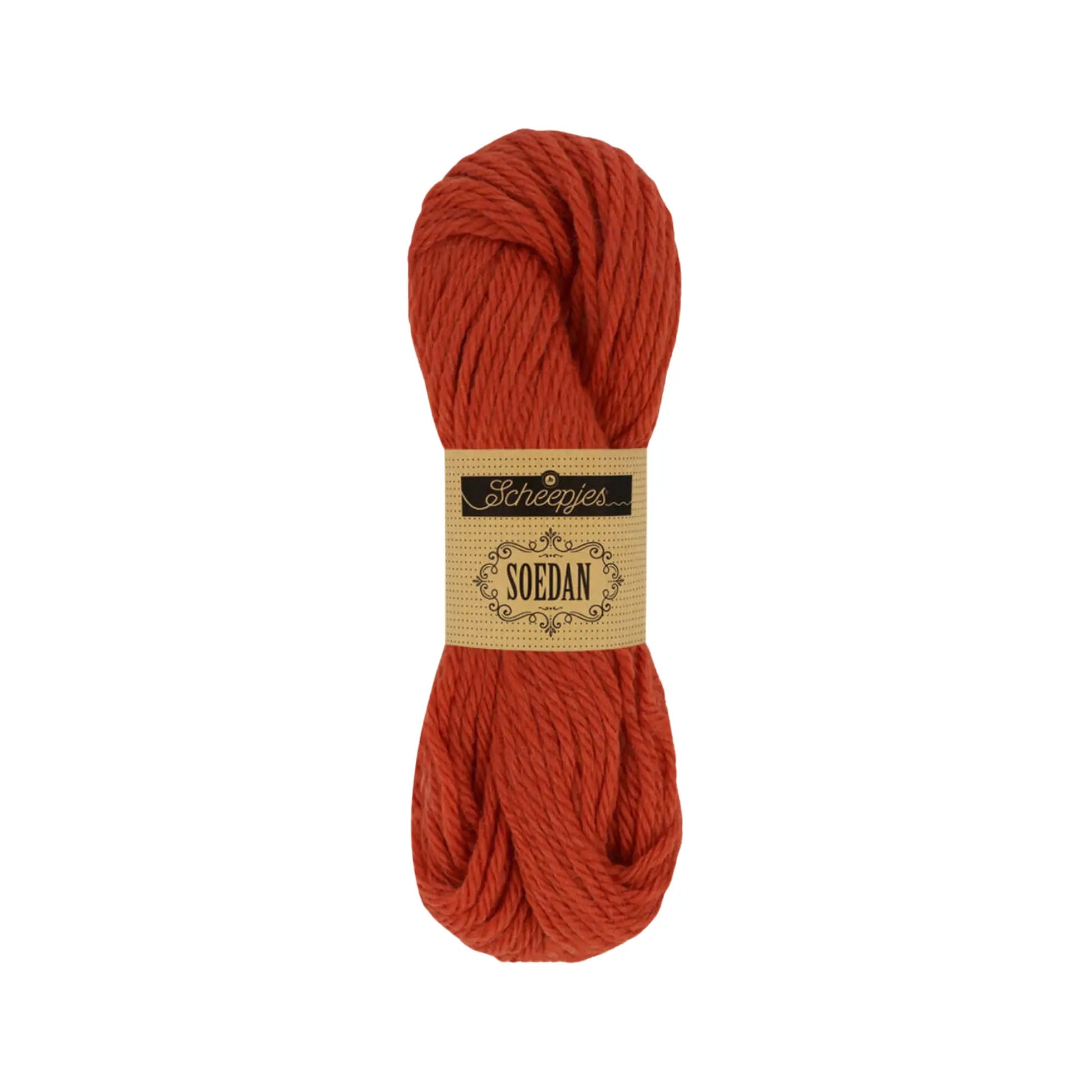 Red Orange 1365 wool doll hair yarn in a bright natural redhead shade for Waldorf dollmaking.