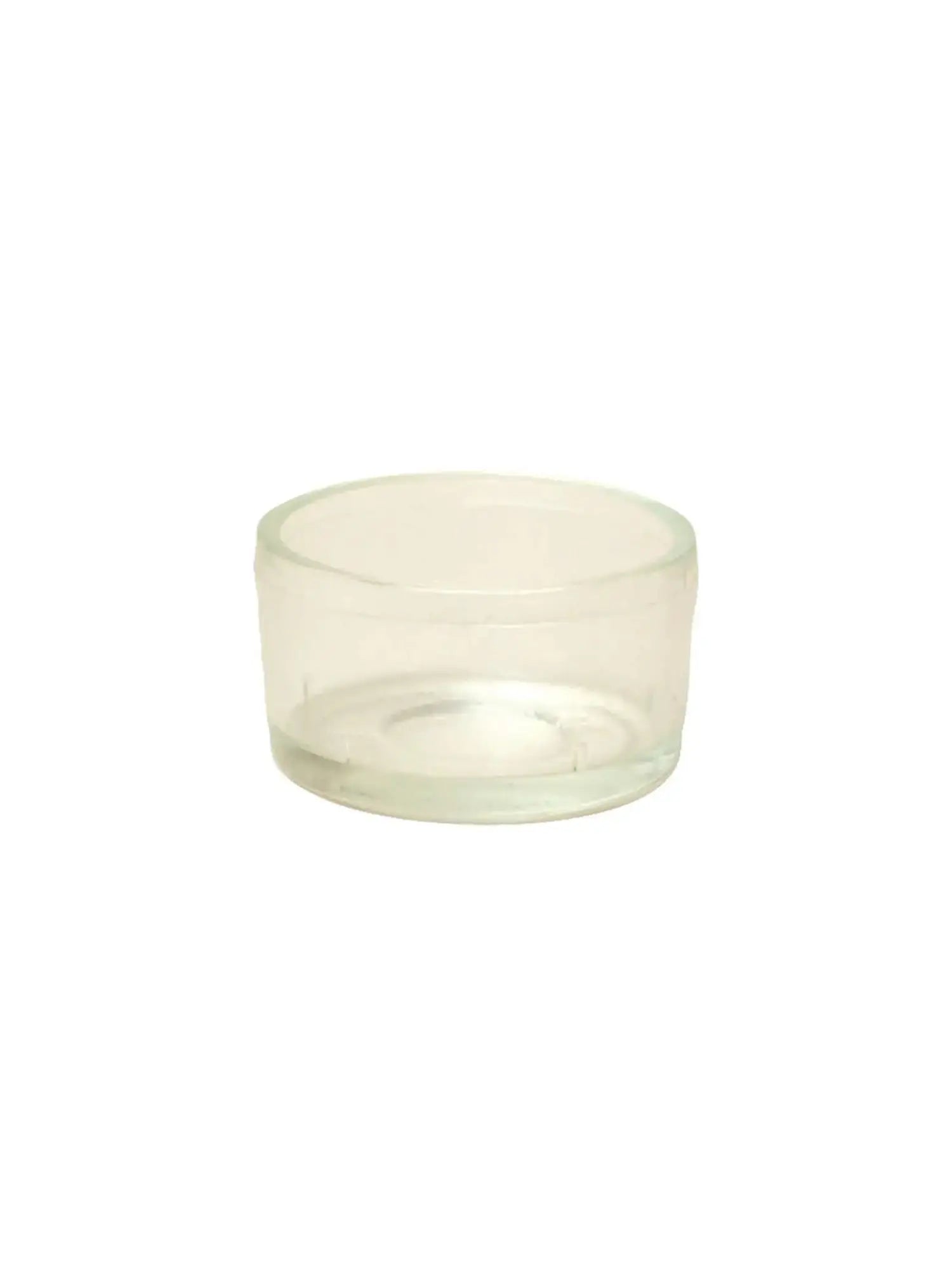 tealight replacement glass holder on a white background
