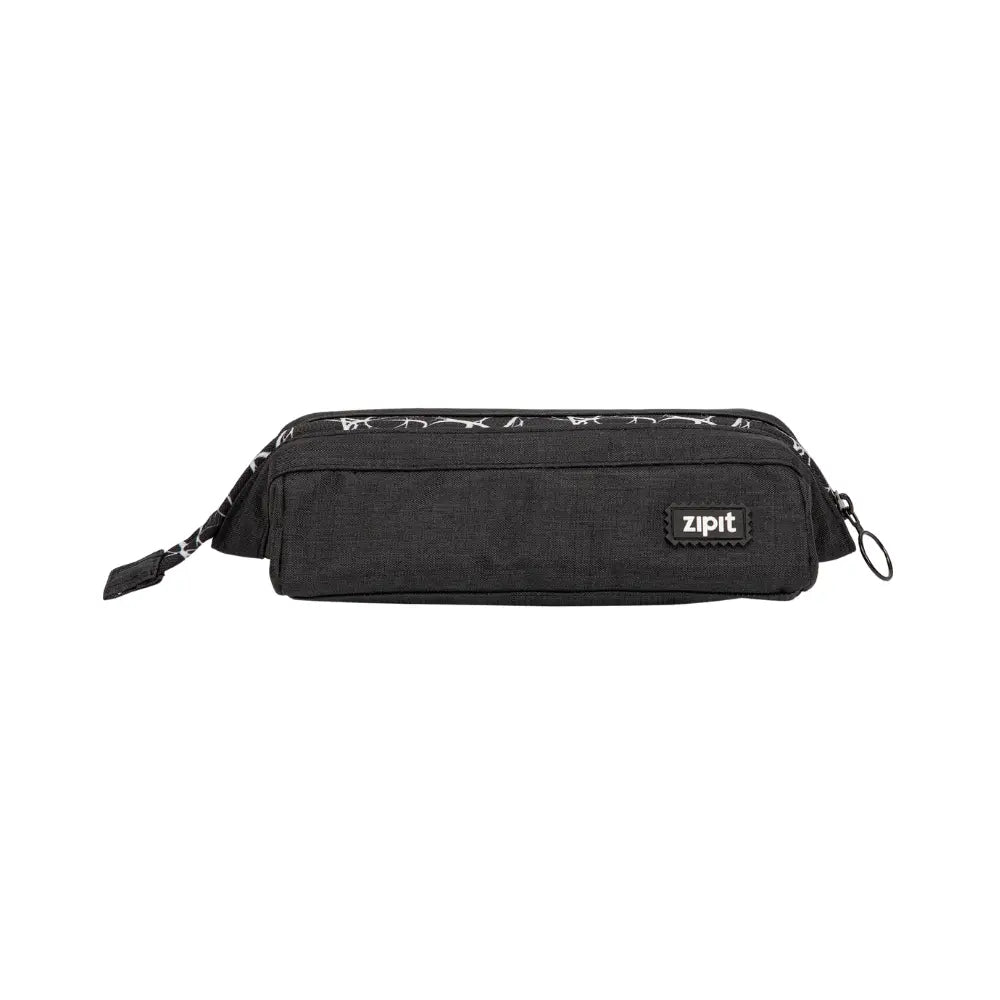 Black pencil case with 'zipit' brand logo on a white background