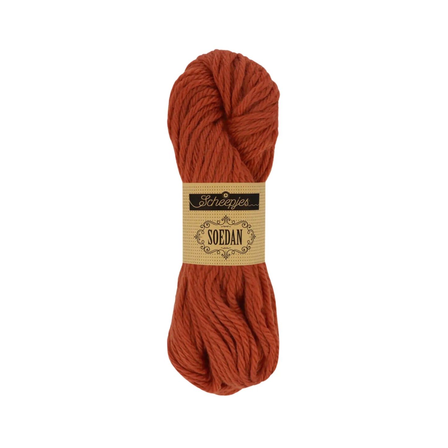 Rust Brown 1367 wool doll hair yarn in a rich auburn shade for handmade dolls.