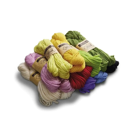 Scheepjes Soedan wool yarn color collection for knitting, crochet, felting, weaving, dollmaking, and natural craft projects.