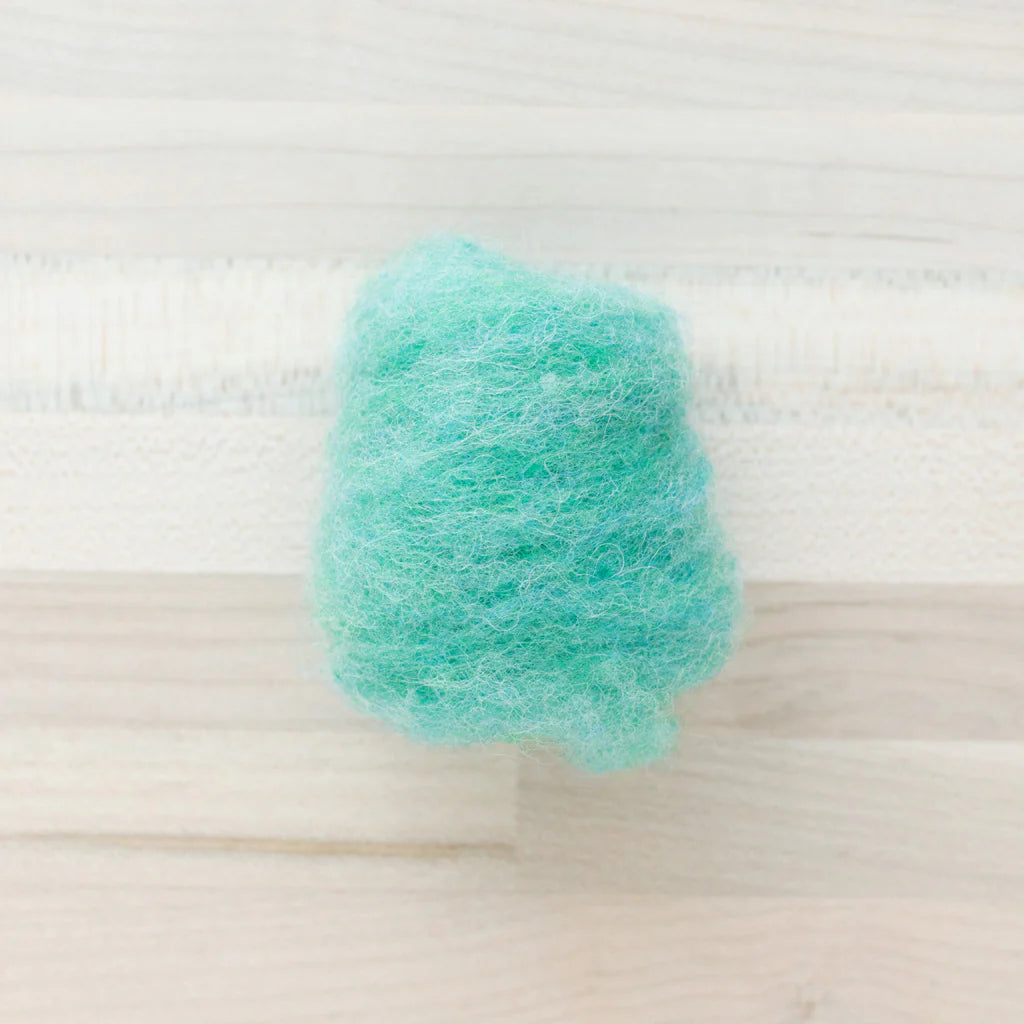 Felter’s Multi-tonal Fleece Merino-Suffolk Mix for Dry and Wet Felting in Sea Green