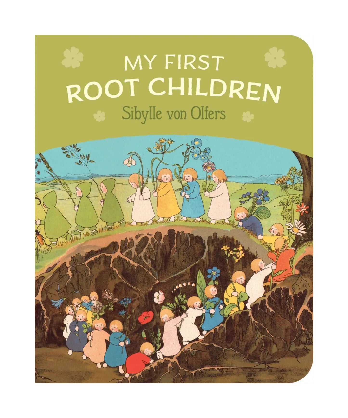 Book cover of 'My First Root Children' by Sibylle von Olfers with colorful illustration of children and nature.
