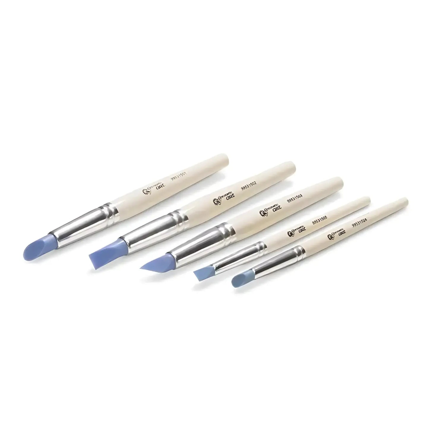 Encaustic Art Scrapys Silicone Set Scraper Tools on a white background