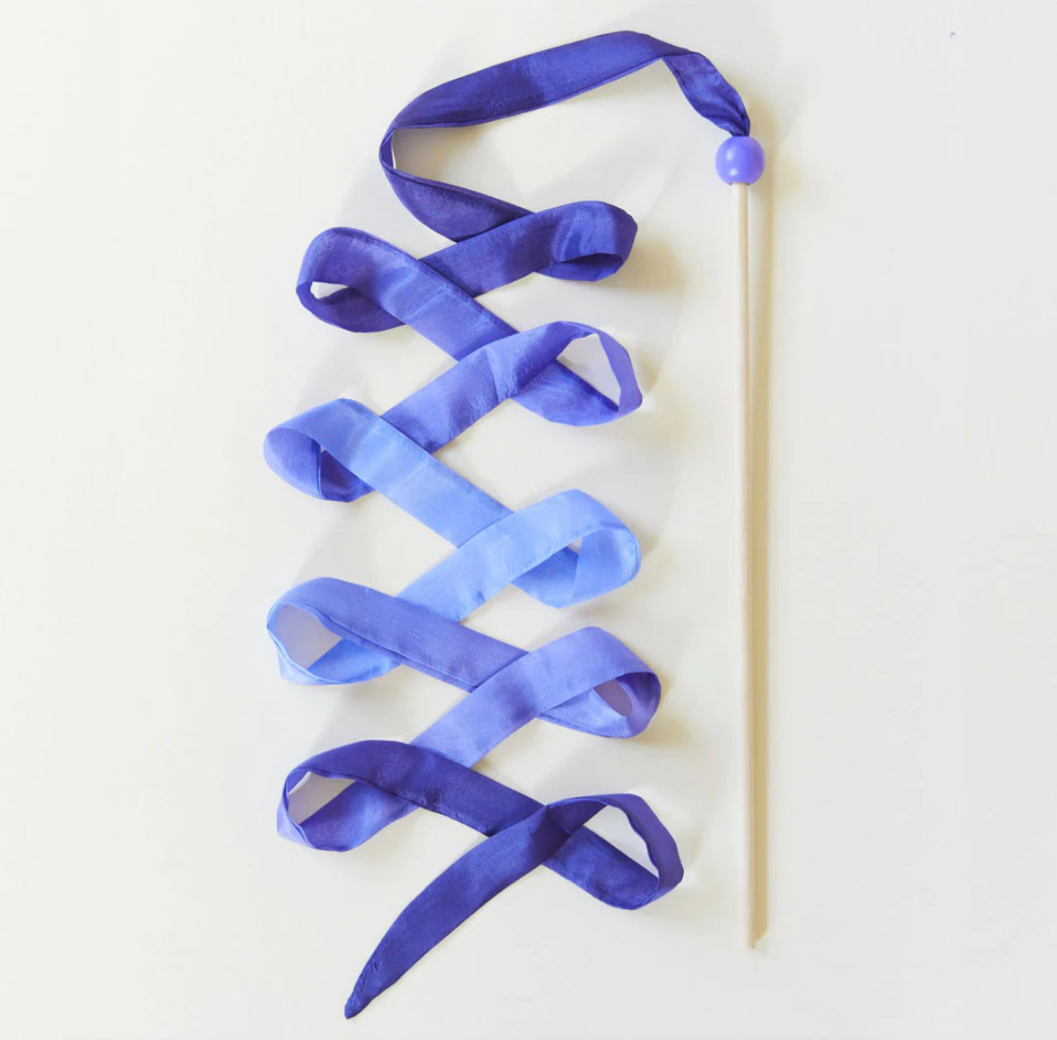 Silk Butterfly Streamer Wand by Sarah’s Silks on light background