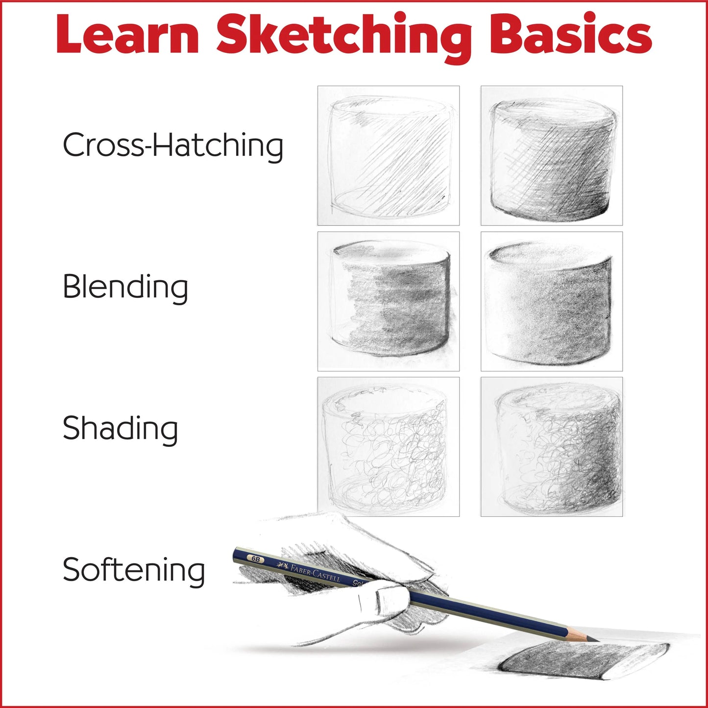 sketching techniques for beginners cross hatching blending shading examples
