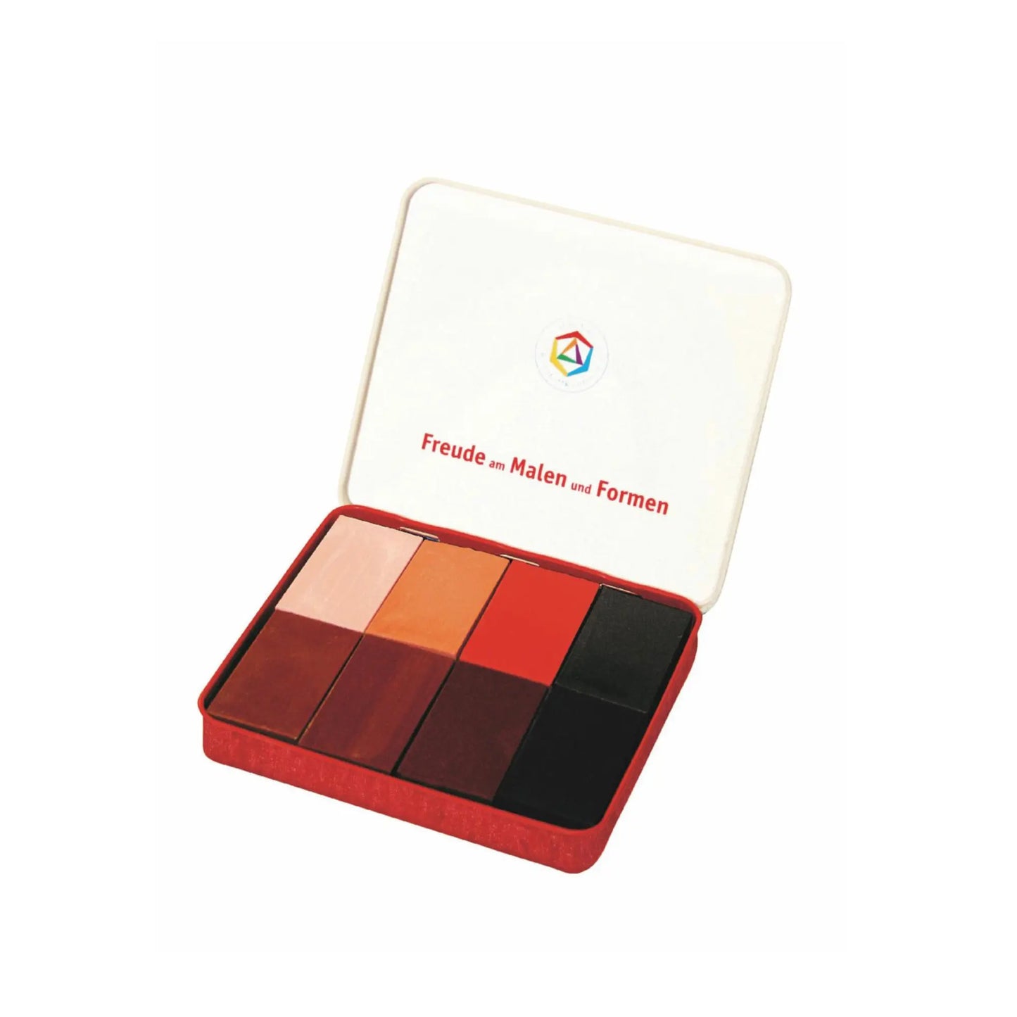 Stockmar skin tone beeswax block crayons 8 color set in metal tin for shading and layering