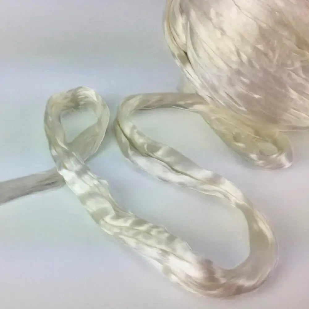 mulberry silk fiber combed silk top for spinning and blending pulled out into rope like roving