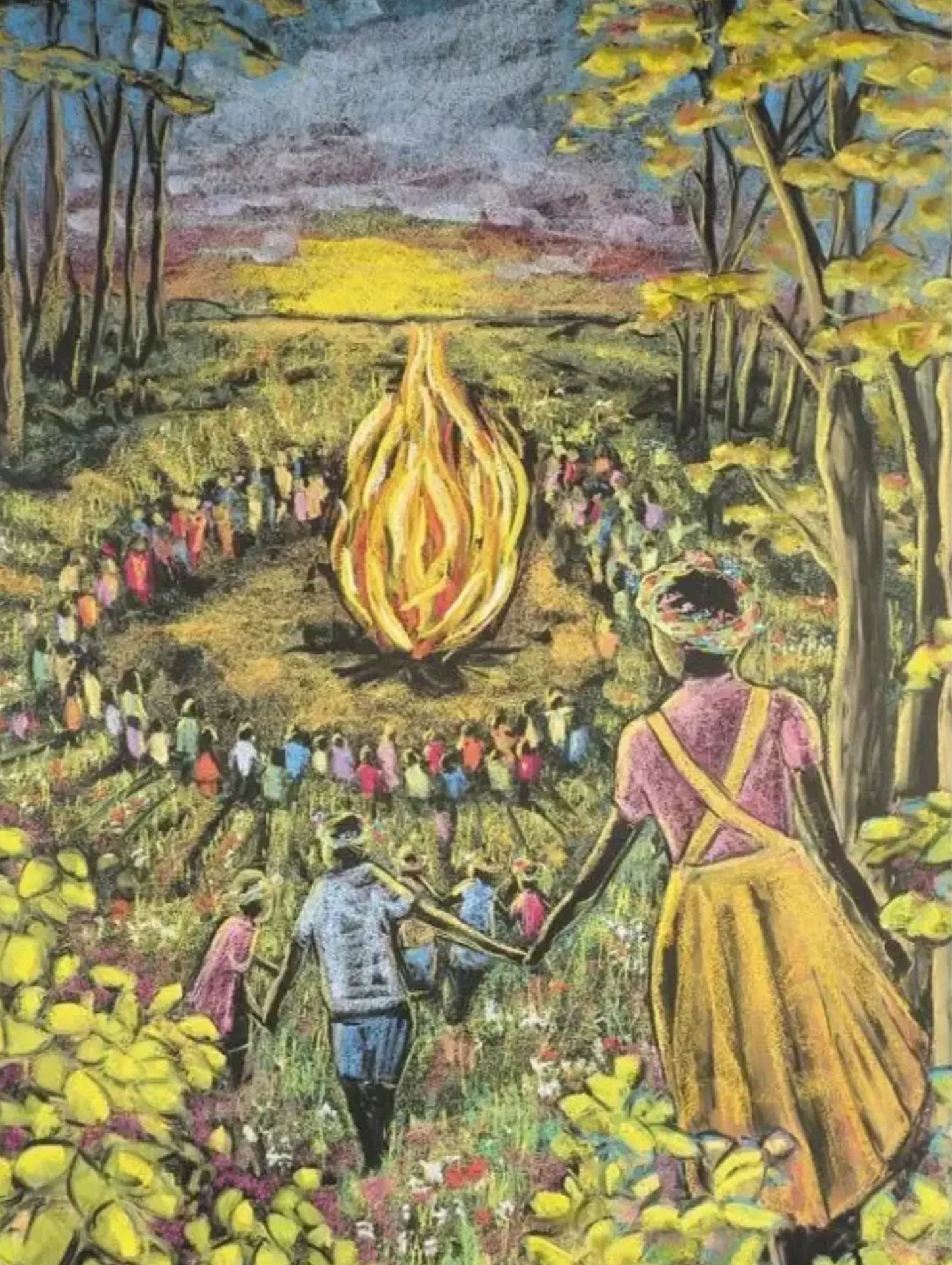 Summer’s Fire — Waldorf Art Postcard by Geertje Kapteijns