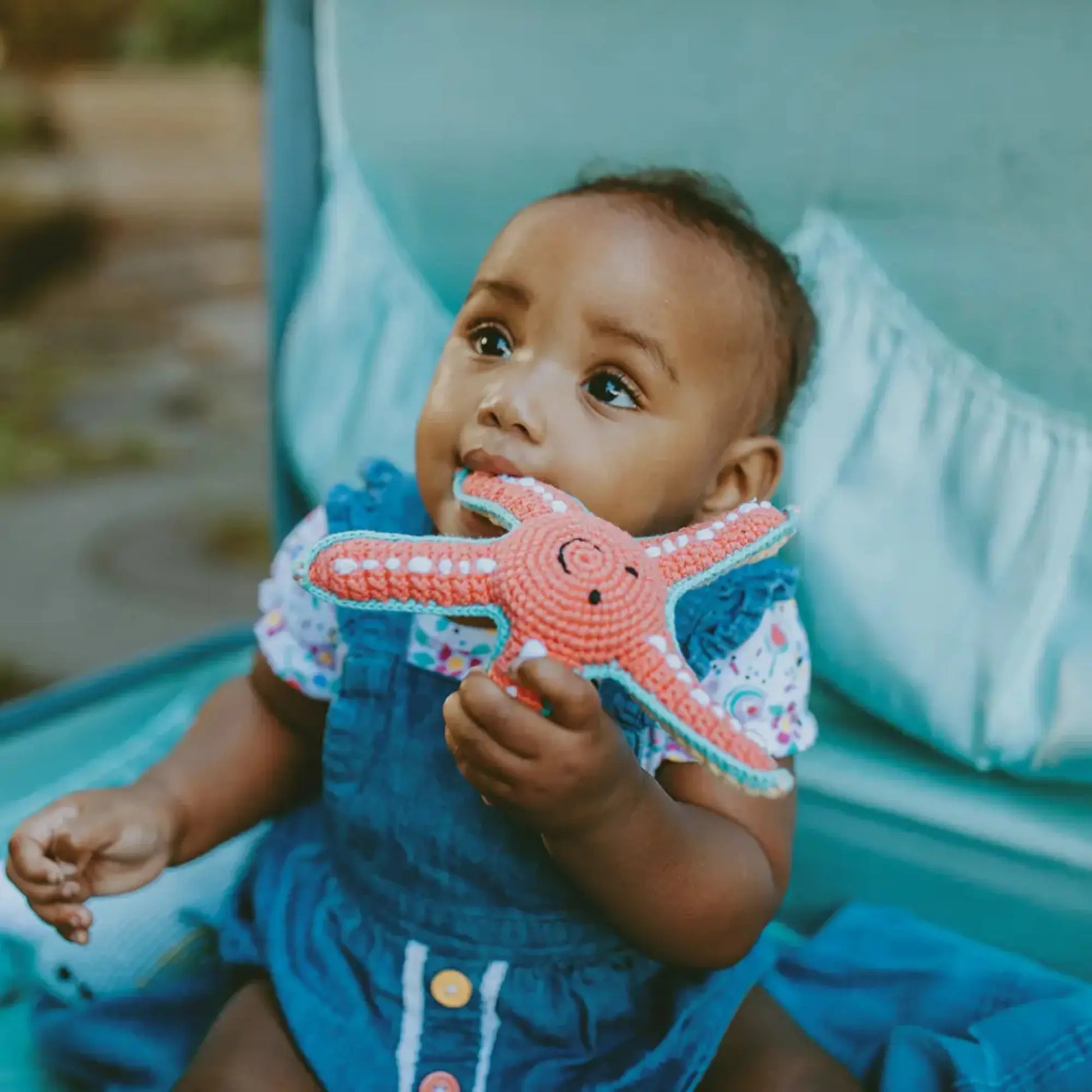 Octopus Baby Rattle – Soft Knit Cotton Toy | Alder & Alouette