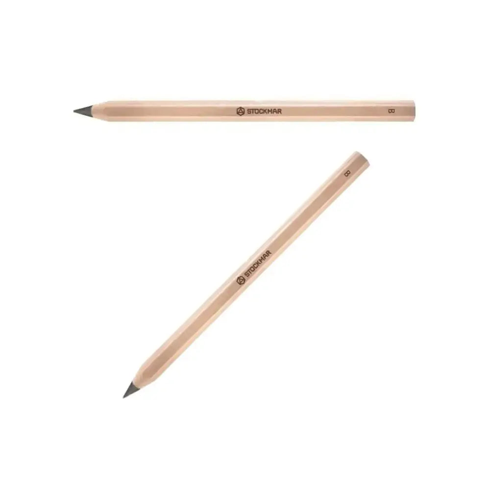 Two wooden Stockmar graphite pencils with triangular and hexagonal pencils