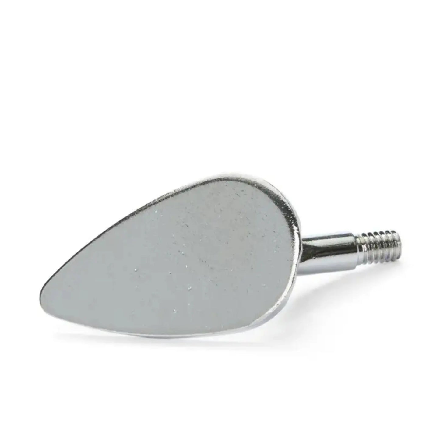 Metal Encaustic Art Tip called a Wide Petal Tip for Stylus Pro on its side on a white background