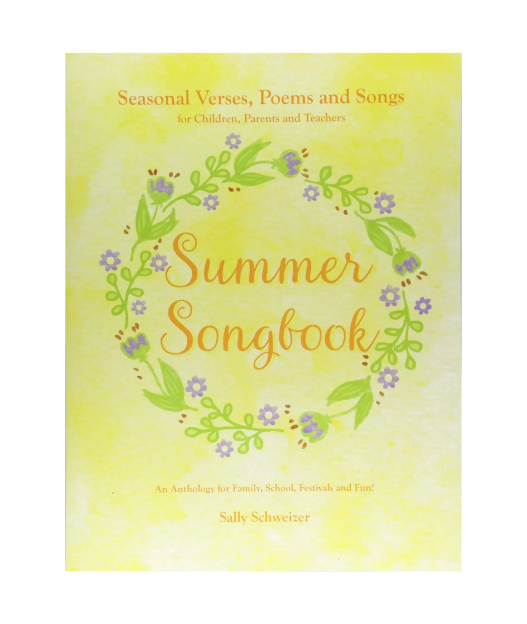 Book cover of 'Summer Songbook' with floral design and yellow background