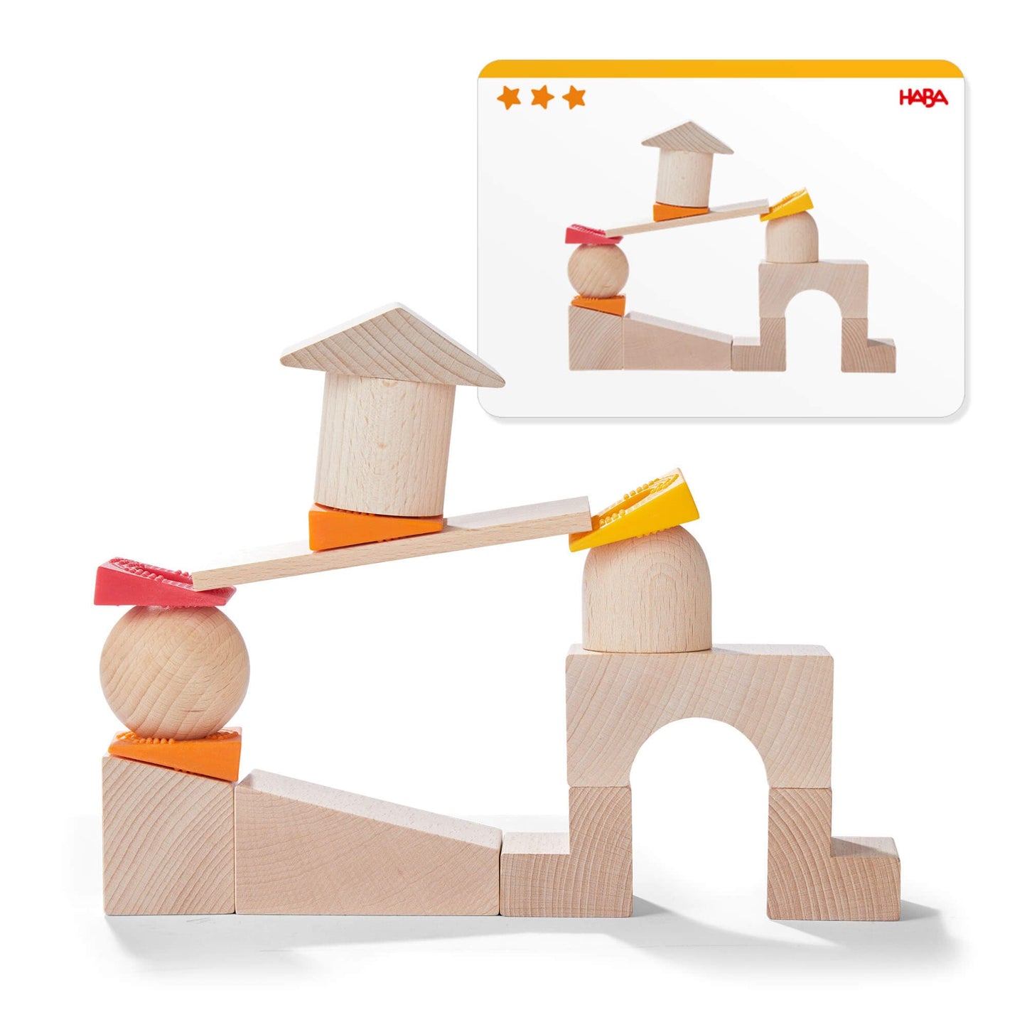 HABA Teetering Towers Wooden Blocks – 3D Balance & Build Game