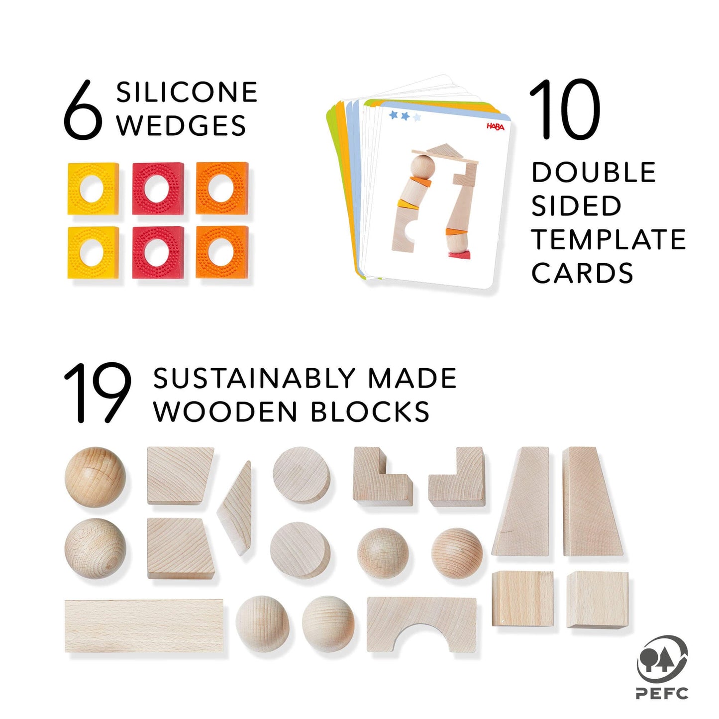 HABA Teetering Towers Wooden Blocks – 3D Balance & Build Game