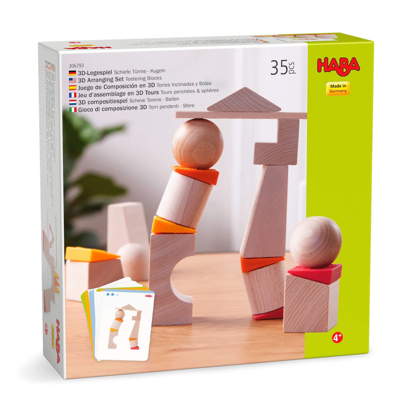 HABA Teetering Towers Wooden Blocks – 3D Balance & Build Game
