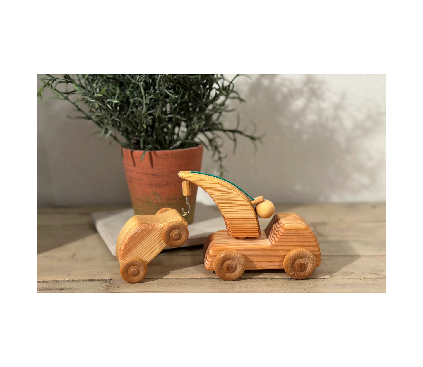Debresk Toy Truck w/ Mini Car, Small | Wooden Truck - Alder & Alouette