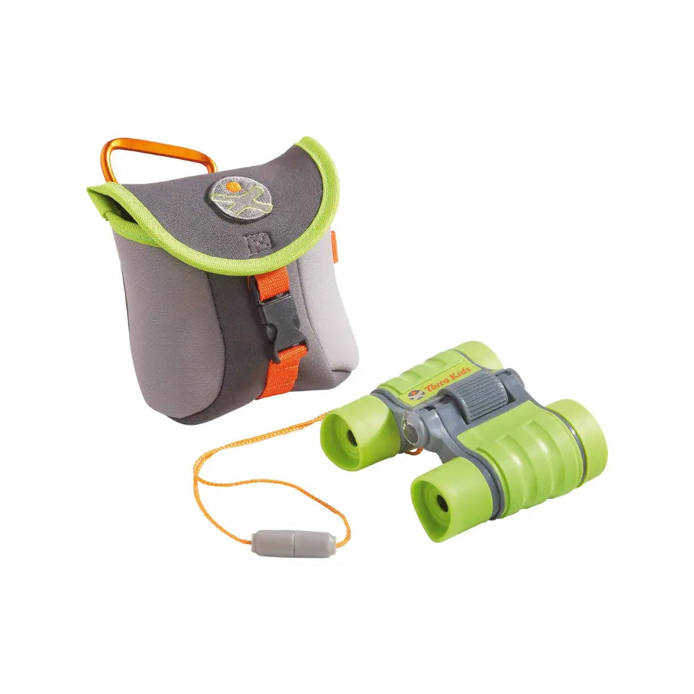 Children's binoculars with a carrying case on a white background
