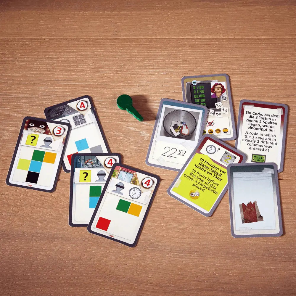 The Key Royal Star Casino game components with cards, tiles, and key mechanism laid out