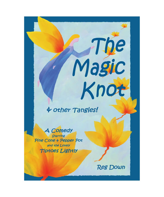Book cover of 'The Magic Knot & other Tangles!' with colorful design and text.