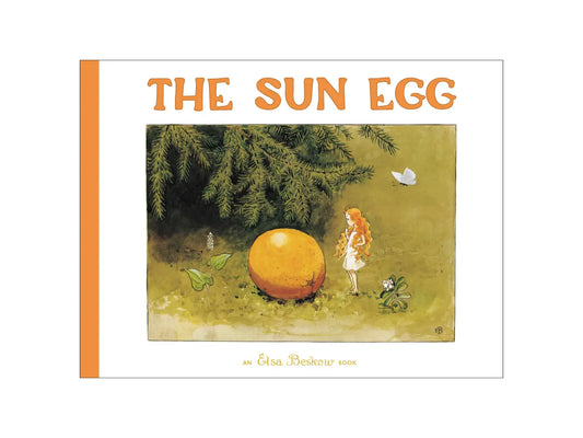 Book cover of 'The Sun Egg' with a girl and a large sun-like egg in a forest setting.