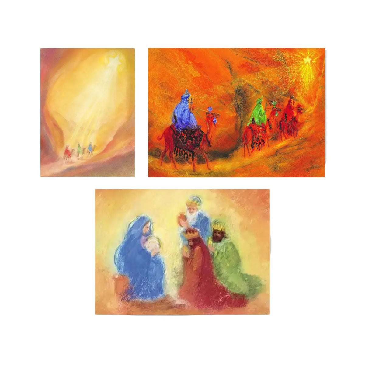 Three Kings & Epiphany Postcard Set – 3 Art Cards by Marjan van Zeyl