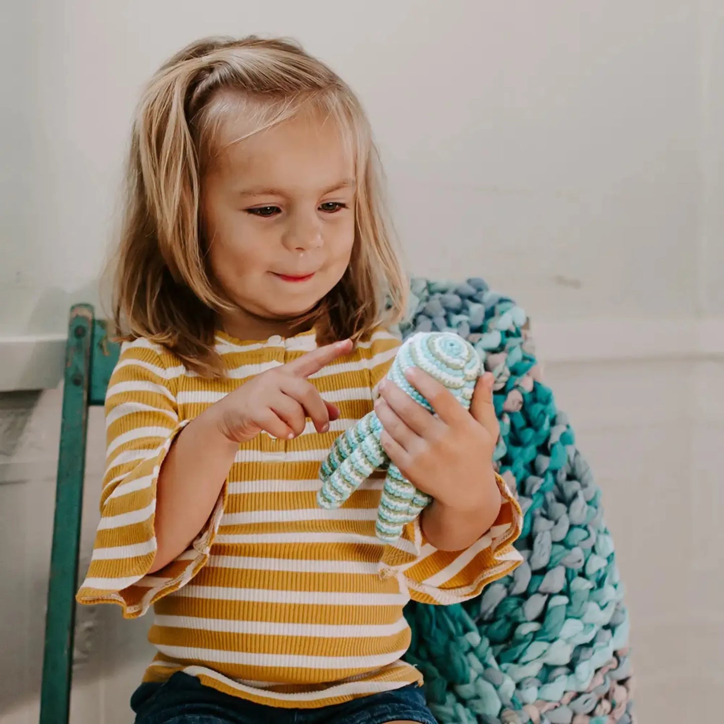 Octopus Baby Rattle – Soft Knit Cotton Toy | Alder & Alouette