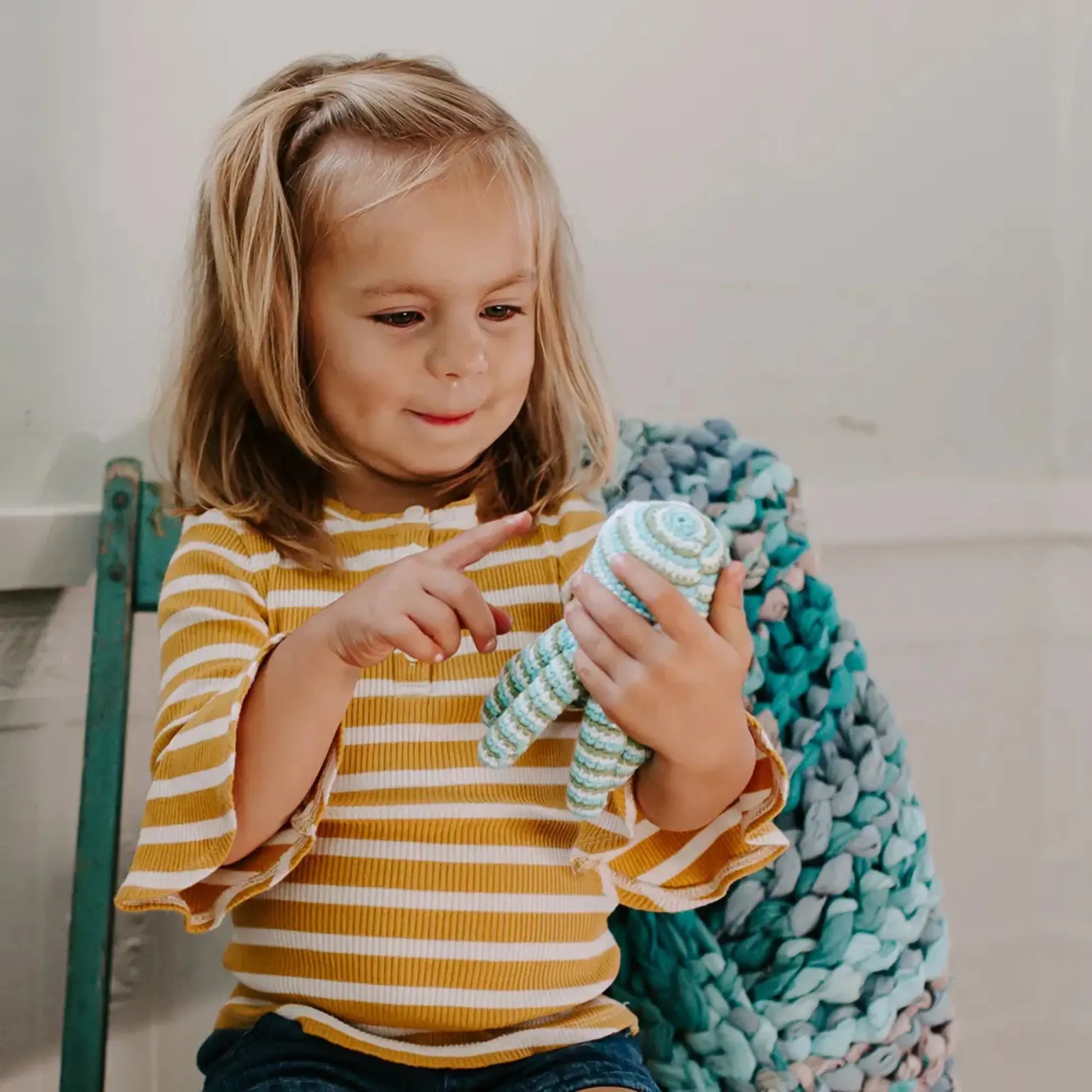 Octopus Baby Rattle – Soft Knit Cotton Toy | Alder & Alouette