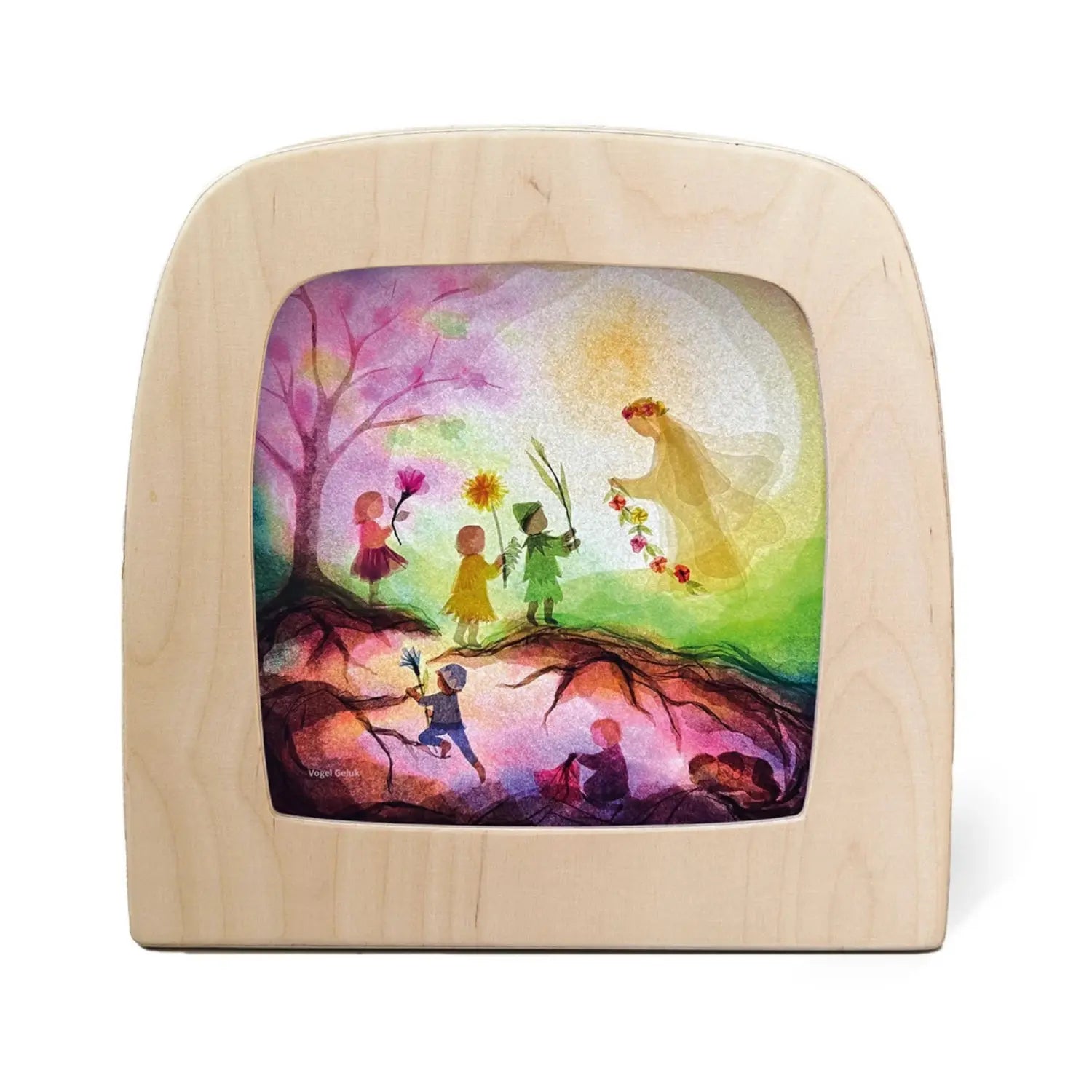 Toverlux Spring Fairy Silhouette by Vogel Geluk displayed in the Magic Lamp
