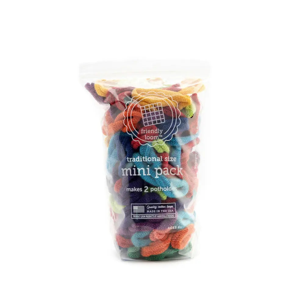 Potholder Loop Mini Pack - Multicolor Cotton Loops