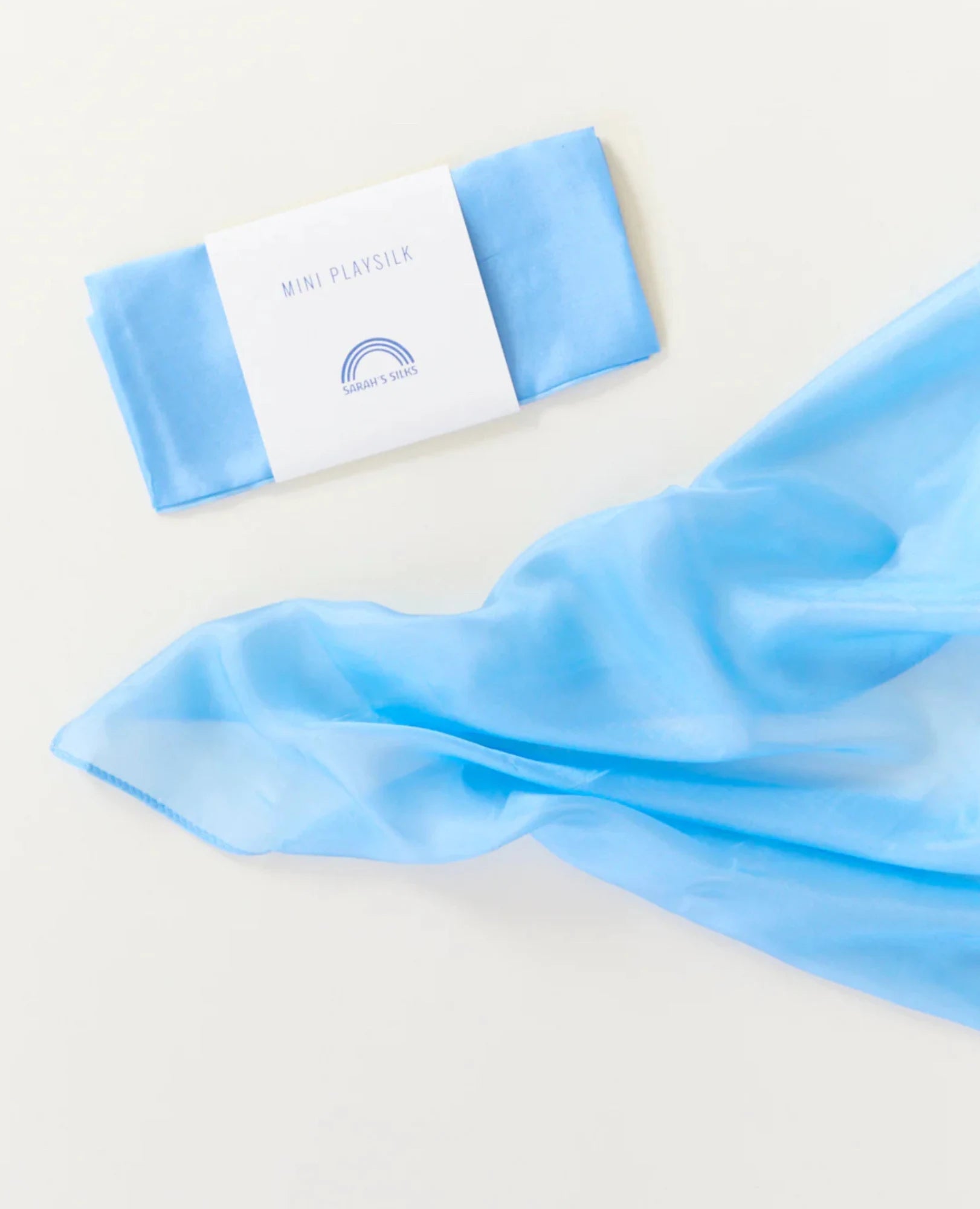 Turquoise Mini Playsilk by Sarah’s Silks on light background