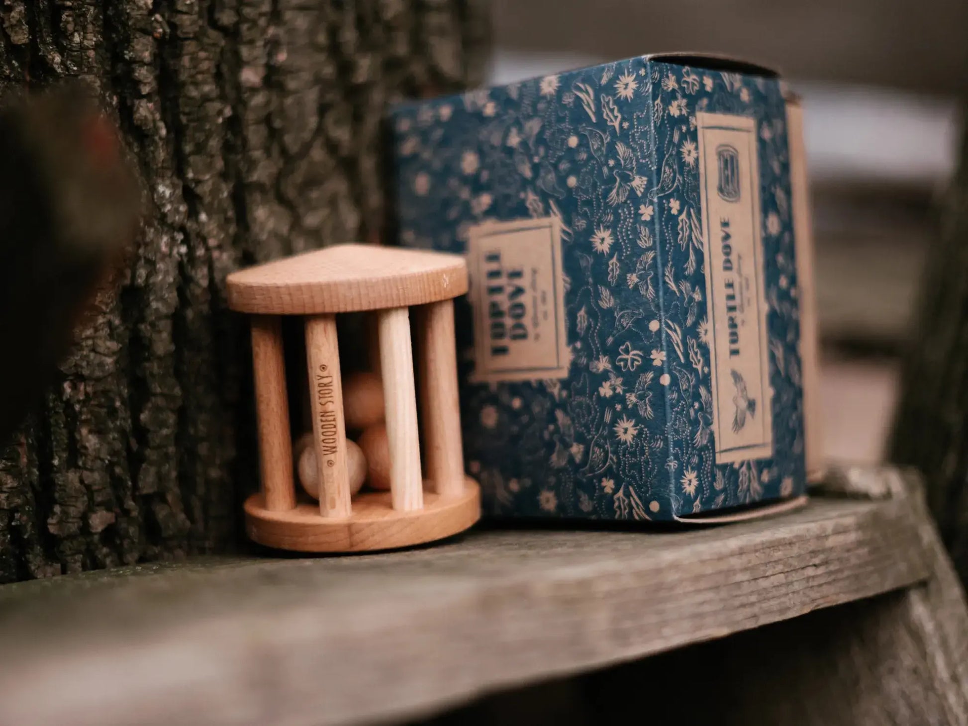 Turtle Dove Wooden Baby Rattle – Alder & Alouette