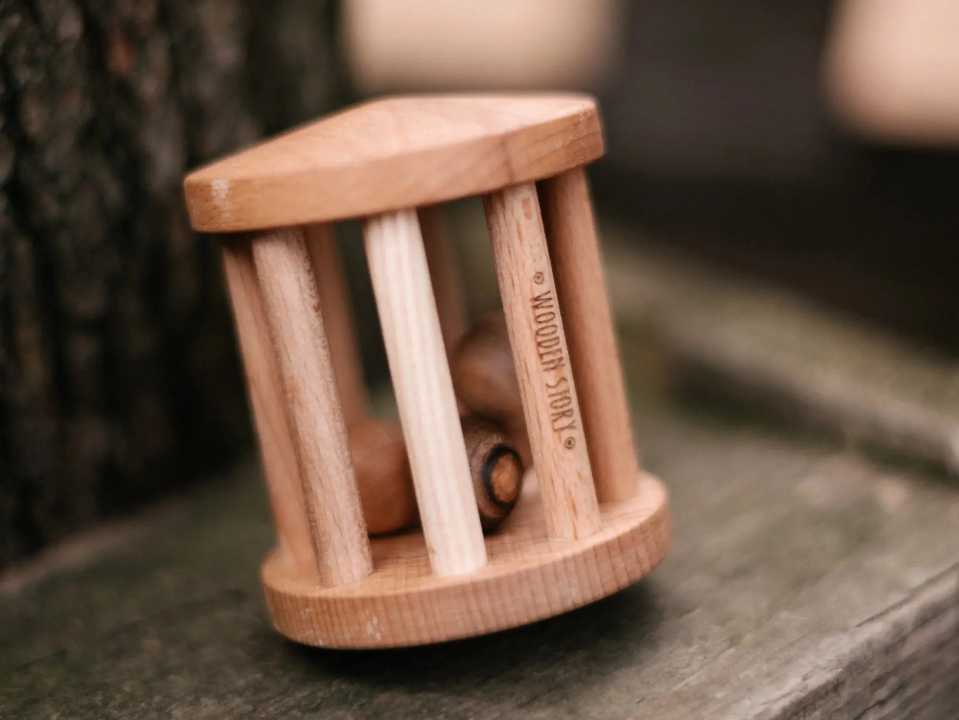 Turtle Dove Wooden Baby Rattle – Alder & Alouette